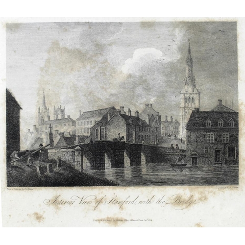 565 - After John Claude Nattes (British, 1765-1822): engravings of Stamford, by B. Howlett, titled 'South ... 