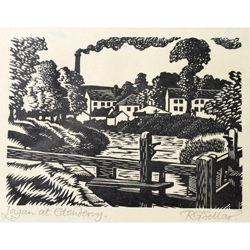 566 - Robert Gordon Sellar (Scottish, b. 1920): 'Lagan at Edenderry', woodcut, signed lower right margin w... 