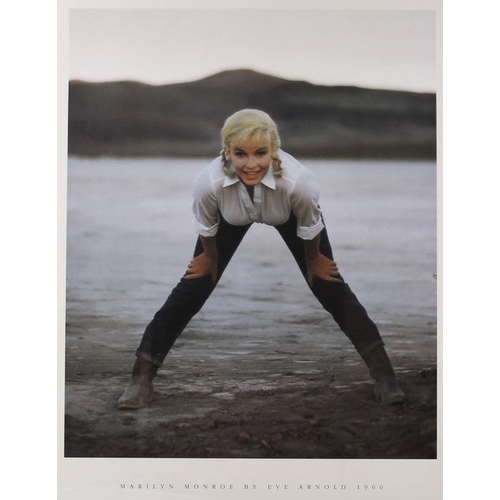 573 - Marilyn Monroe by Eve Arnold, a reproduction of a 1960 poster, featuring a photograph of her at the ... 