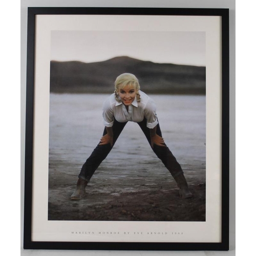 573 - Marilyn Monroe by Eve Arnold, a reproduction of a 1960 poster, featuring a photograph of her at the ... 