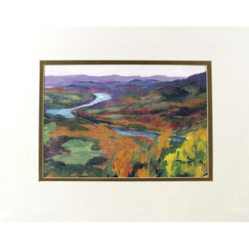 585 - Louise Minks (American, 20th century): 'The Connecticut River from Mount Holyoke, October', pastel o... 