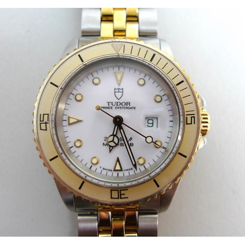 927 - A steel cased Tudor Prince Oysterdate Mini-Sub gentleman's wristwatch, 200m 660ft, circa 1995, the o... 