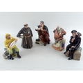 A group of five Royal Doulton figurines, comprising 'Shore Leave' HN2254, 18cm, 'The Jovial Monk', H... 