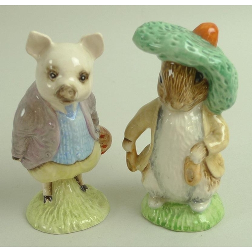 530 - A group of Beswick Beatrix Potter figures, comprising 'Jemima Puddleduck', BP-3c, 'Foxy Whiskered Ge... 