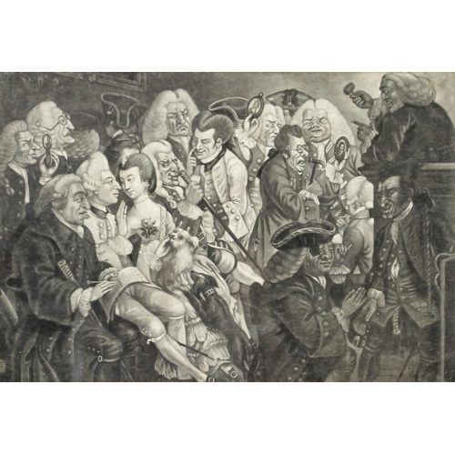 564 - After Robert Dighton (British, 1752-1814): 'A Group of Well Known Connoisseurs at a Sale of Pictures... 