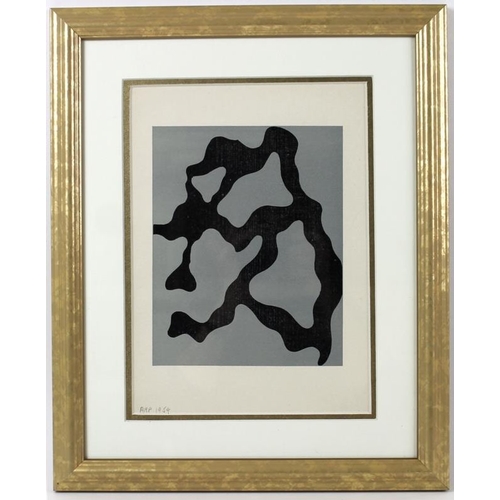 568 - Hans (Jean) Arp (French, 1886-1966): a wood-cut abstract, signed and dated in pencil lower left marg... 