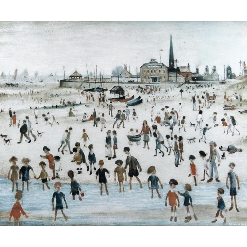 575 - After Laurence Stephen Lowry R.B.A, R.A, (British, 1887-1976):  'At The Seaside', a Ganymede reprodu... 