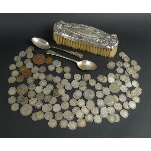 777 - A collection of early 20th century silver threepence and shillings, all pre-1947, 6.80toz, together ... 