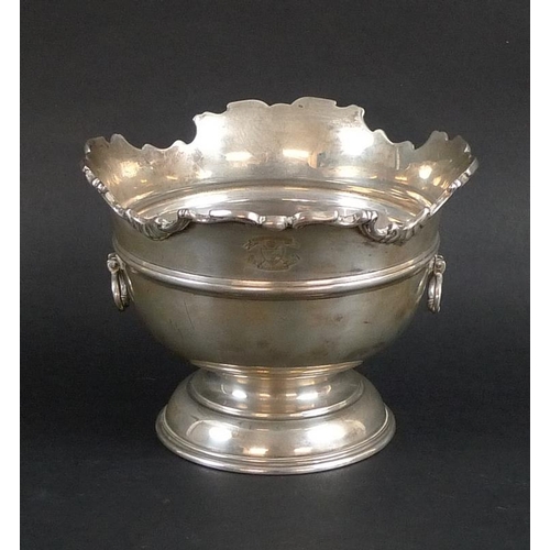 779 - A silver monteith shaped rose bowl trophy, engraved for the Portmarnoch Golf Club Veterans Cup 1961,... 