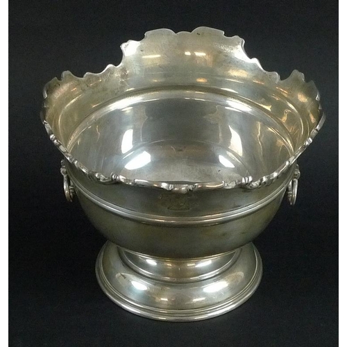 779 - A silver monteith shaped rose bowl trophy, engraved for the Portmarnoch Golf Club Veterans Cup 1961,... 