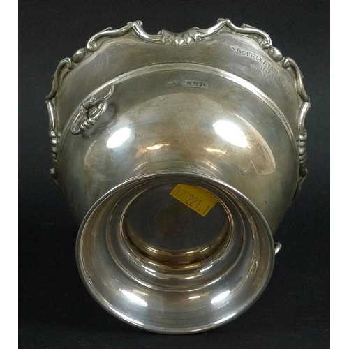 779 - A silver monteith shaped rose bowl trophy, engraved for the Portmarnoch Golf Club Veterans Cup 1961,... 