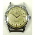 An Atlantic Solo-Dater Speedswitch steel cased gentleman's wristwatch, circa 1960, the silvered dial... 