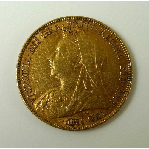 801 - A Victorian gold sovereign, 1899.