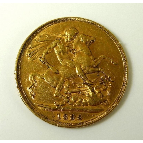 801 - A Victorian gold sovereign, 1899.