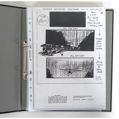 326 - A copy of the storyboard for 'Goldeneye', 'Pre-Title Seq. Final Version pages 1 - 74', issued 5th Ja... 