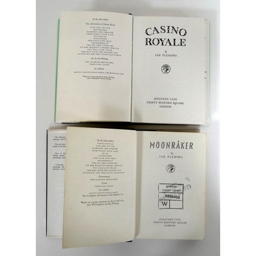 482 - A group of Ian Fleming, James Bond novels comprising 'Casino Royale', reprint, Jonathan Cape, London... 