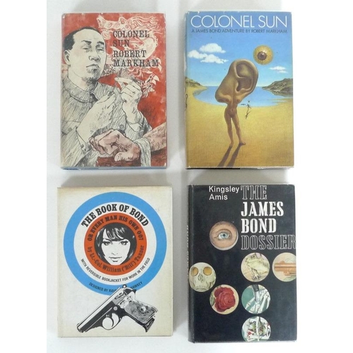 486 - A group of Kingsley Amis, James Bond related books comprising 'The James Bond Dossier', first editio... 