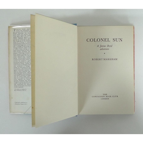 486 - A group of Kingsley Amis, James Bond related books comprising 'The James Bond Dossier', first editio... 