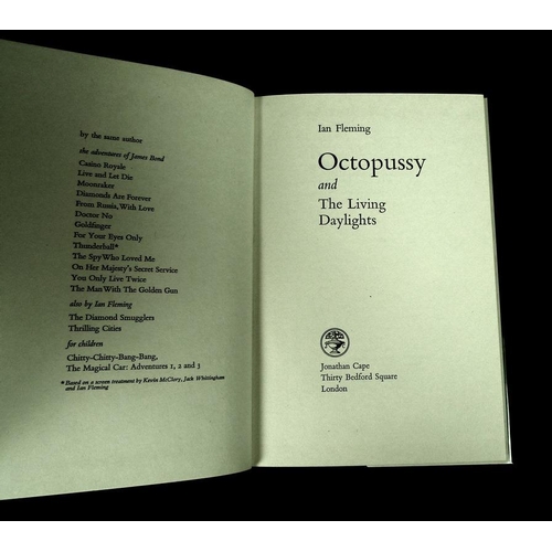 487 - Ian Fleming, 'Octopussy and the Living Daylights', first edition, Jonathan Cape, London, 1966, dust ... 