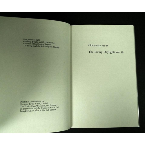 487 - Ian Fleming, 'Octopussy and the Living Daylights', first edition, Jonathan Cape, London, 1966, dust ... 