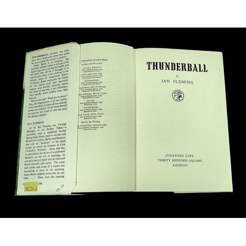 492 - Ian Fleming, 'Thunderball', first edition, Jonathan Cape, London, 1961, dust jacket, not price clipp... 