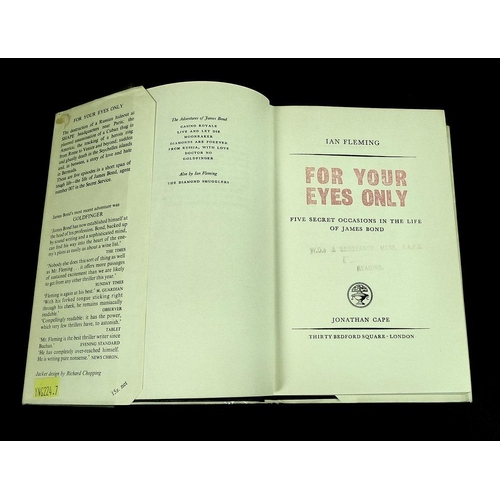 493 - Ian Fleming, 'For Your Eyes Only,' first edition, Jonathan Cape, London, 1960, dust jacket, not pric... 