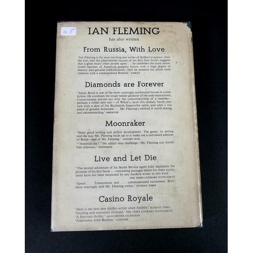 494 - Ian Fleming, 'Goldfinger', first edition, Jonathan Cape, London, 1959, dust jacket, not price clippe... 