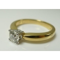 An 18ct white gold and diamond solitaire ring, the exceptionally clear brilliant cut diamond of appr... 