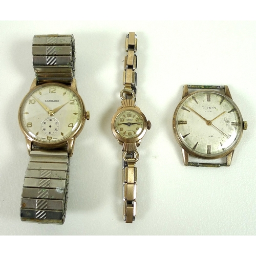 815 - CATALOGUE AMENDMENT - TWO WATCHES WITHDRAWN FROM LOT. A Garrard and Co 9ct gold cased gentleman's wr... 