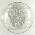 A Rene Lalique circular opalescent glass 'Paquerettes' dish, decorated with sunflowers, relief engra... 