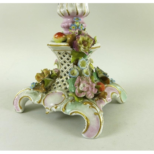 514 - An early to mid 19th century Continental porcelain centrepiece in the style of Meissen, the body cov... 