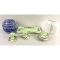 A group of ceramics, comprising a Ringtons 'Millennium 2000' tea caddy, blue and white glaze depicti... 