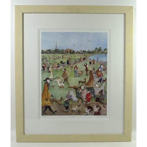 563A - After Sue Macartney Snape: 'The Park', limited edition chromolithographic print, number 562/750, ind... 