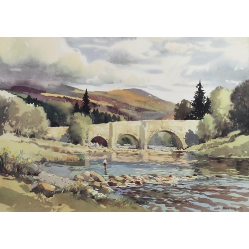 567 - After Jack Merriott (British, 1901-1968): 'The Spey', a signed print / calendar, painted for Rolls R... 