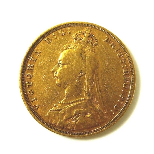 780 - A Victorian gold sovereign, 1892, Sydney, Australia mint.