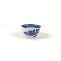 A Chinese porcelain tea bowl, Qing Dynasty, late 18th or early 19th century, decorated in underglaze... 