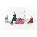 A group of Royal Doulton china figurines, comprising 'Polly Peachum Beggar's Opera', potted by Doult... 
