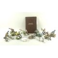 A collection of Franklin Mint sculptures of birds, RSPB Ltd Editions, comprising 'Goldcrest', 'Chest... 