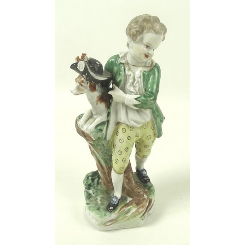 542 - A group of nine porcelain and china figurines, comprising a Meissen figurine, late 19th century, mod... 