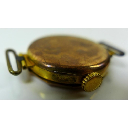 814 - A group of watches, comprising two early 20th century lady's watches with 9ct gold cases, a/f, a Fre... 