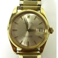 A 9ct gold Rolex Oyster Perpetual Date gentleman's wristwatch, Superlative Chronometer Officially Ce... 