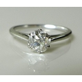 A diamond solitaire ring, the old rose cut diamond approximately 6mm diameter and measuring at appro... 