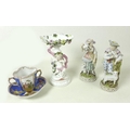A pair of Dresden porcelain figurines, 19th century, modelled as a Shepherd & Shepherdess, allegoric... 