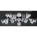 A collection of cut glass including a selection of Waterford crystal, such as a set of four wine gla... 