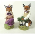Two Royal Stratford limited edition fox figurines, comprising number D22, Grandmother Fox, limited e... 