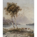 Attributed to Anthony Vandyke Copley Fielding (British, 1787-1855): a Highland scene, with mountaino... 