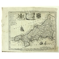An 18th century map of Cornwall: 'Cornwall from the Best Surveys 1748, from the Universal Magazine, ... 