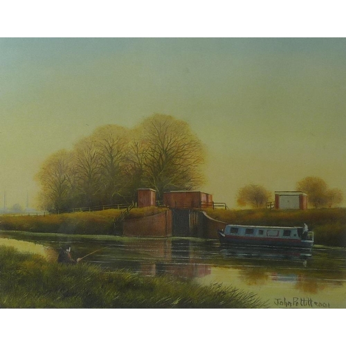 567 - John Pettitt (British, 1931-2014): 'Stanground Locks', limited edition print, 121/150, signed in pen... 