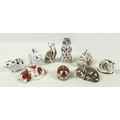 A collection of Royal Crown Derby bone china paperweights, comprising Puppy, (2000), Ladybird, LXI, ... 