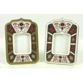 A Royal Crown Derby bone china picture frame, Old Imari pattern with gilt border, 1128, MMII, 12.5 b... 